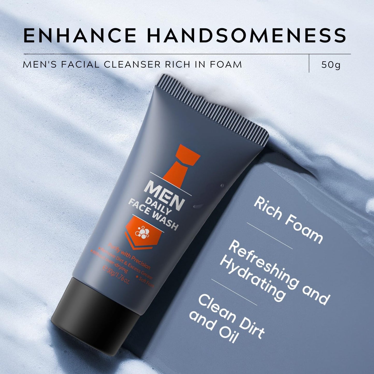 Skin Care for Men Hydrate, Anti-Aging Mens Facial Care Kit - Daily Men’s Skin Care Kit for Sensitive Skin & Dryness Protection | Mens Christmas Gifts Stocking Stuffers for Boyfriend Dad Husband 6Pcs