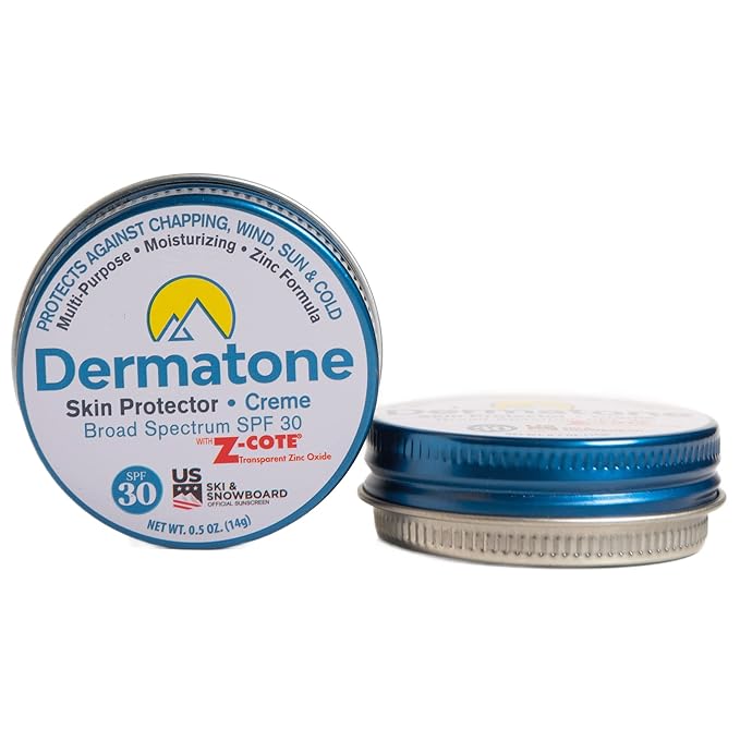 Dermatone Skin Protector w/Zinc | Skin Balm for Face & Lips | Barrier Cream for Sun, Wind & Cold | SPF 30 Zinc Sunscreen | Moisturize, Heal & Repair Dry Skin, 0.5 oz