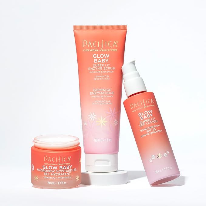 Pacifica Beauty Glow Baby Super Lit SPF 30 Lotion, Skincare, Broad Spectrum, UVA/UVB Sun Protection, Zinc Oxide, Mineral Sunscreen, Face Lotion, Tinted Moisturizer, Vegan, 1.7 fl oz (1 Count)