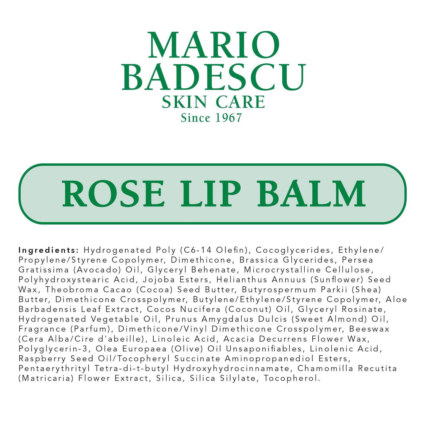 Mario Badescu Moisturizing Rose Lip Balm for Dry Cracked Lips, Infused with Coconut Oil and Shea Butter, Ultra-Nourishing Lip Care Moisturizer for Soft, Smooth and Supple Lips, 0.35 Oz