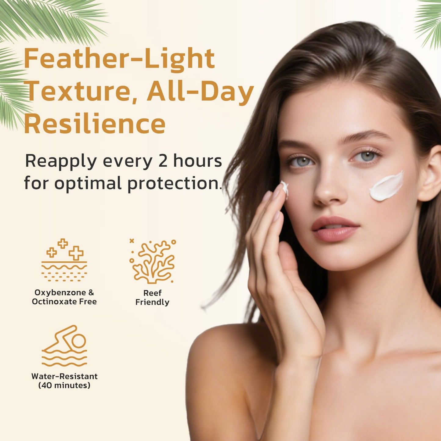 FIUMOT Gentle SPF 40 Daily Face Sunscreen, Broad Spectrum UVA/UVB Protection, Hydrating Facial & Body Sunscreen with Fermented Rice Water & Prebiotics, Non-Greasy for All Skin Types