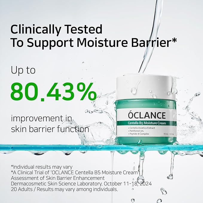 Centella B5 Moisture Cream - Daily Face Moisturizer with Panthenol, Centella & 8-Peptide Complex, Korean skincare for Skin Barrier, Fragrance-Free (1.85 fl. oz. 55ml)