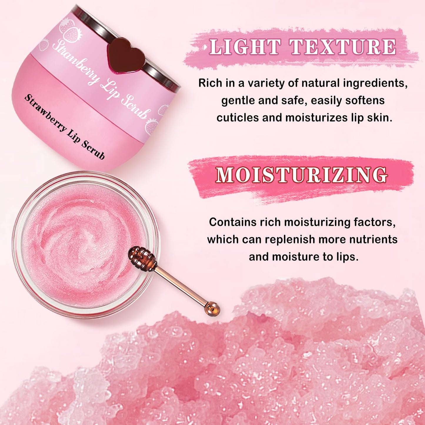 LZXLUKGIR 4PCS Lip Scrub and Mask Set,Strawberry and Honey Pot Lip Balm,Reduces Lip Lines Lip Exfoliator Scrub and Moisturizer,Repair Beebalm Lip Balm and Lip Scrub Set,Lip Mask Overnight