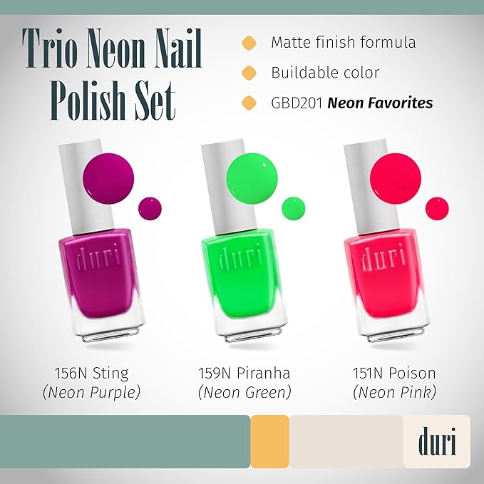 duri Trio Neon Nail Polish