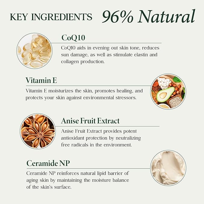 Clara’s New York Q10 Antioxidant Facial Serum with Hydrolyzed Collagen, Ceramide NP & Vitamin E – Anti-Aging, Hydrating, Skin Barrier Repair – 30ml / 1 Fl Oz – Made in USA