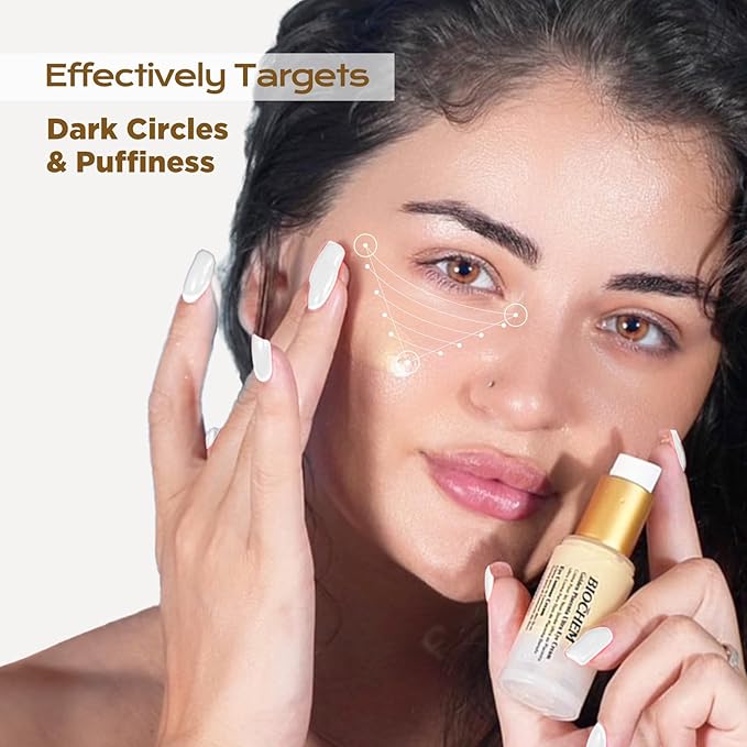 BIOCHEM Golden Placenta Ultra Eye Cream, Luxury Under Eye Repair Treatment for Circles, Puffiness, Anti Aging, Wrinkles Care, Skin Laxity, Crows Feet, Eye Bags for Women & Men(0.51 fl oz / 15 mL)