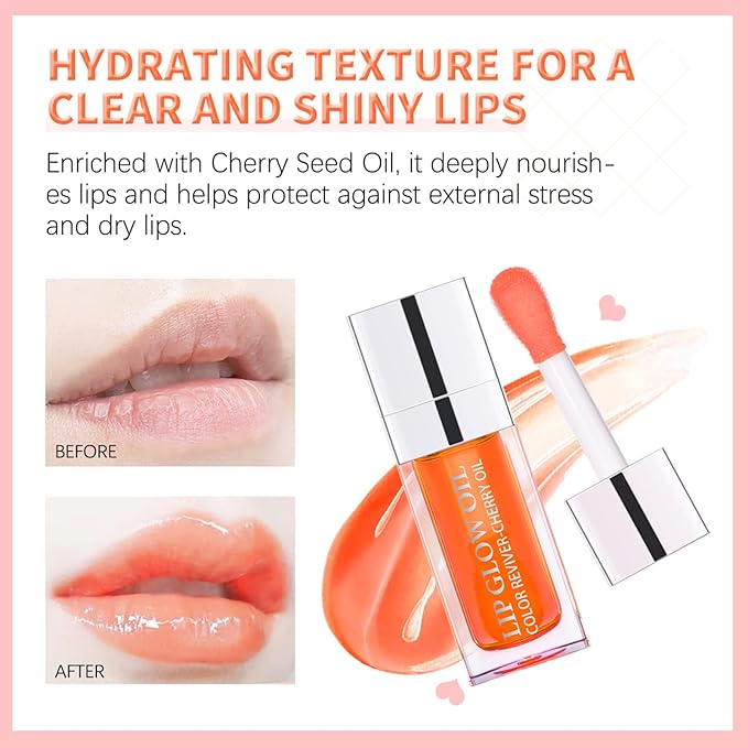 6ml Hydrating Lip Glow Oil, Transparent Plumping Lip 6ml