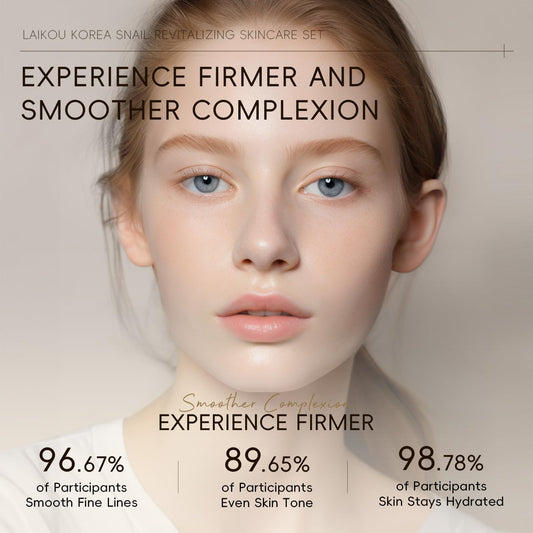 Korean Snail Essence Skin Care Kit,Skincare Gifts for Women,Include Gentle Cleanser,Toner,Eye Cream,Serum,Cream,Long-Lasting Moisturizing & Nourishing,Minimizes the Look of Wrinkles