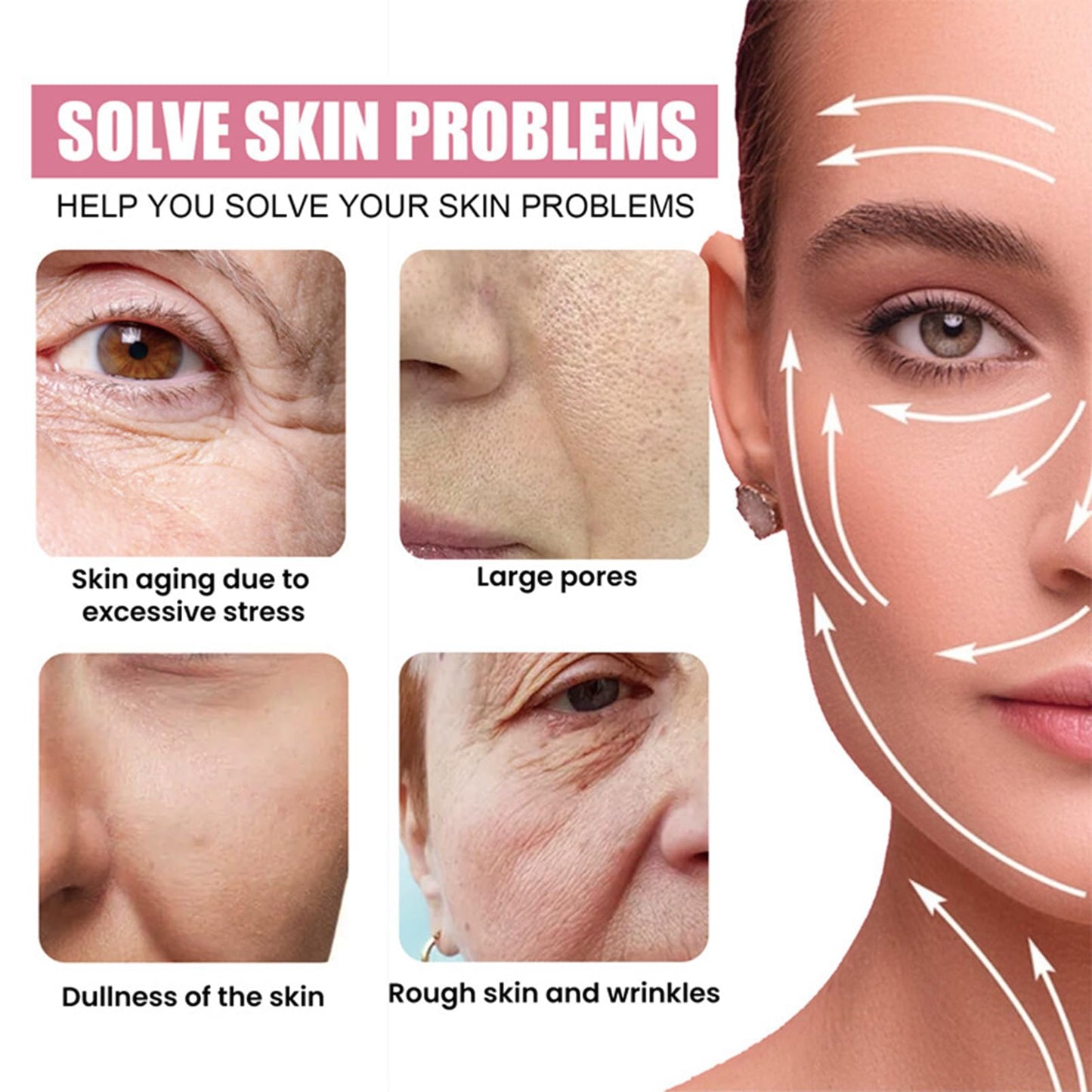 Skin Care Set Sakura Women Beauty Gift Sets Korean Skin Care Kit- Cleanser,Serum,Face Cream,Toner,Eye Cream,Mud Mask-Skin Care Routine Kit (One Size, Cherry Blossom-StyleA-Bae Moisturizing)