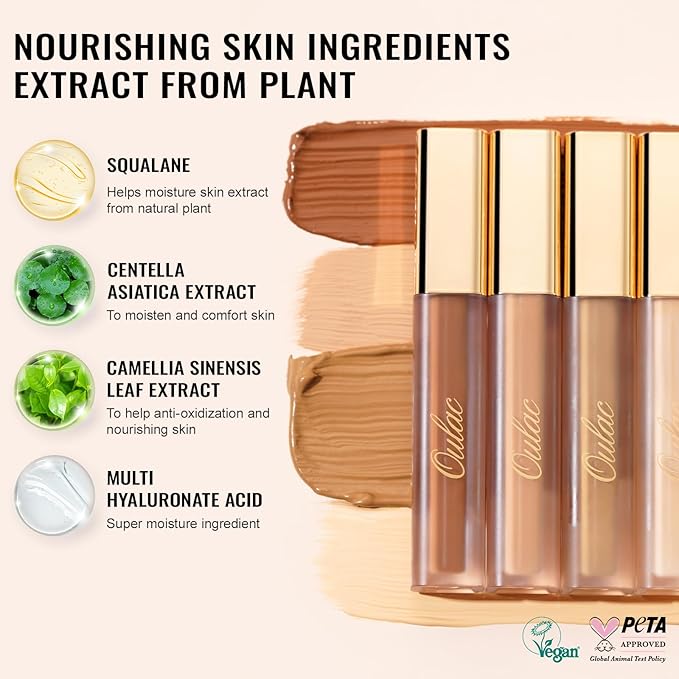 Oulac Full Coverage Concealer, Concealer Stick for Face W1 Porcelain 8ml