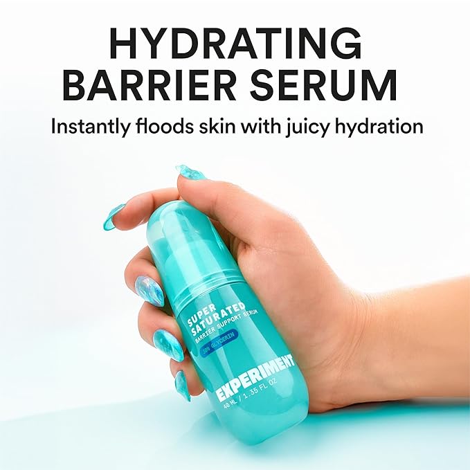 Experiment Super Saturated Hydrating Barrier Serum – 30% Glycerin for Deep Moisture, Plump & Dewy Skin | Niacinamide & Polyglutamic Acid, 1.35 FL OZ – Vegan for All Skin Types