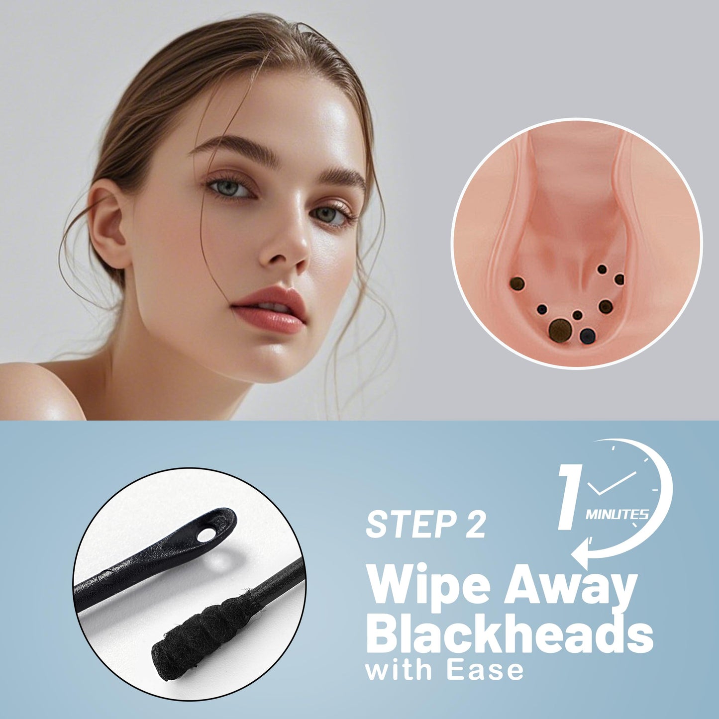 HUGROSE Herbal Blackhead Cleanse Kit Nose Pore Strips, Plant-Powered Deep Cleansing Blackhead Remover Strip Set