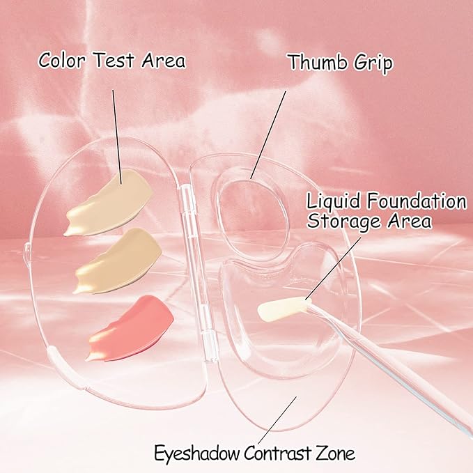 Makeup Mixing Palette, Acrylic Palette and Spatula, Upgraded