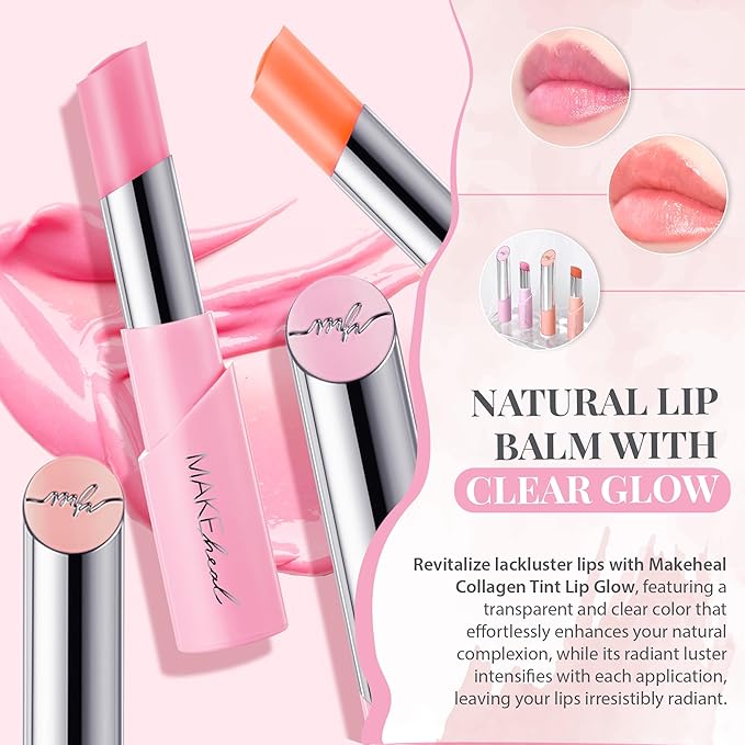 Collagen Tint Lip Balm, Hydrating Nourishing (Coral)