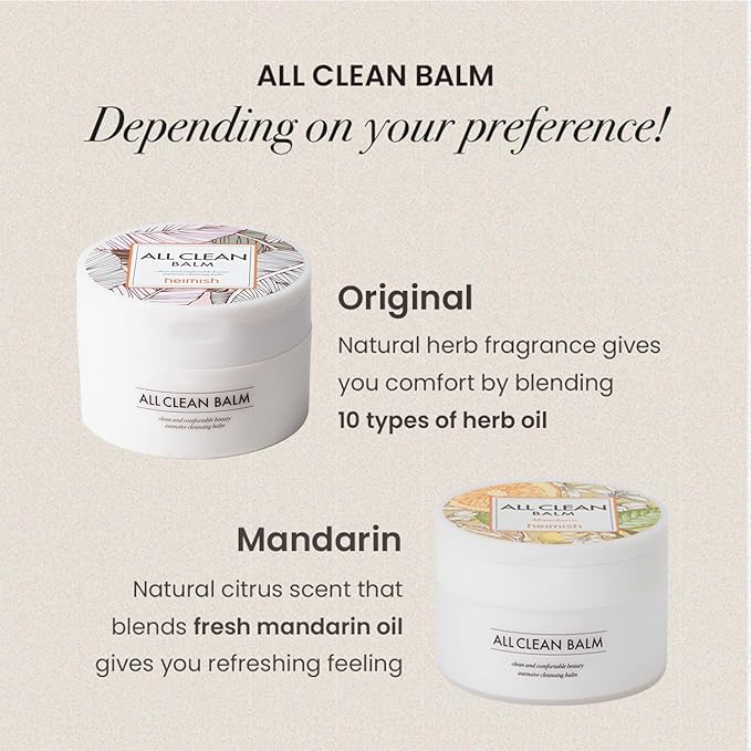 HEIMISH All Clean Balm 4.0fl.oz/120ml - Cleansing Balm, Waterproof Makeup Remover, Face Cleanser, Oil Based Cleanser, Korean Skincare with Natural Aroma Oil, Vegan, For All Skin Types