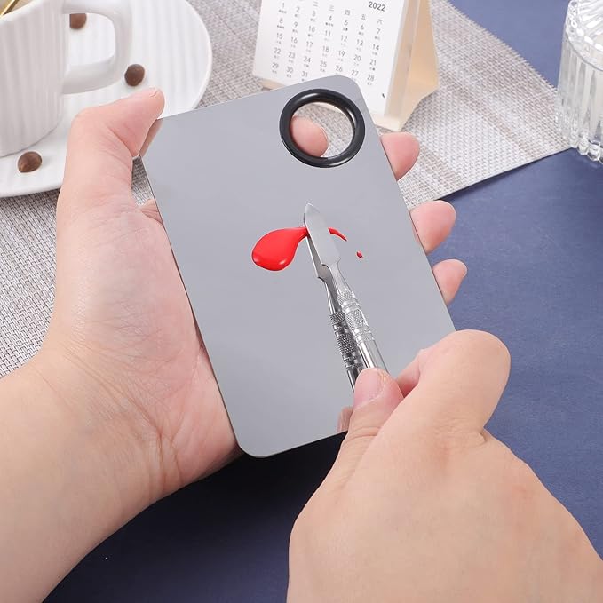 2 in 1 Set Makeup Mixing Palette, Stainless Mixing