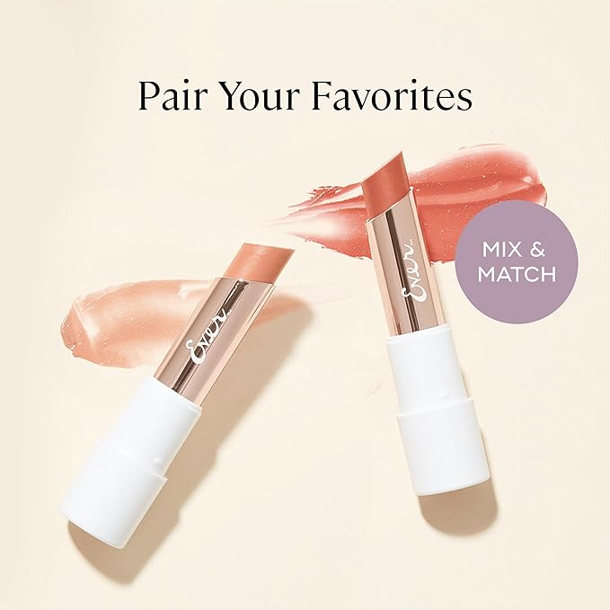 EVER SMOOTH Peptide Lip Therapy Collagen Balm with Coconut, Argan, Camellia Oils - Pretty Pink