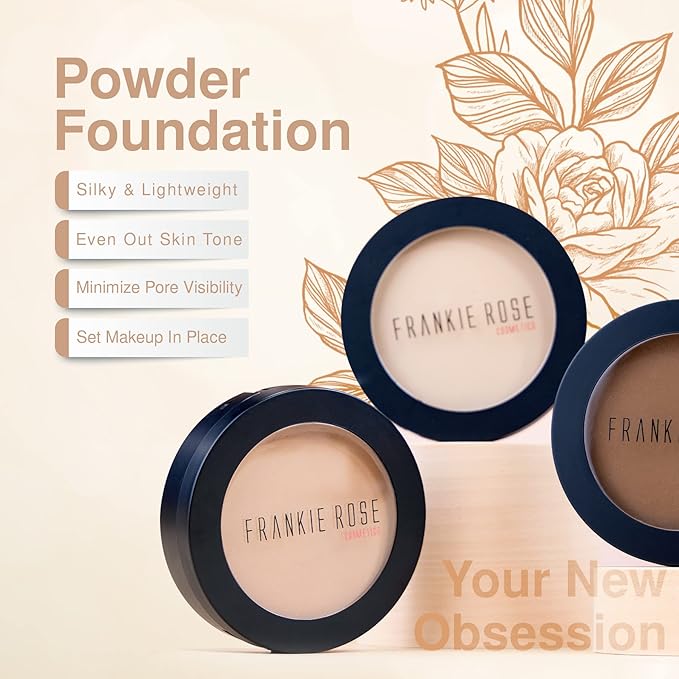 Frankie Rose Cosmetics Powder Foundation – Full Coverage Grams (Porcelain)