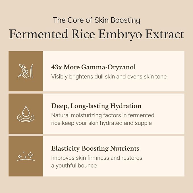 I'm from Rice Serum, Korean Fermented Rice Embryo Extract Boosts Collagen, Vitality, Radiant Glowing Skin, Niacinamide, Vitality to Dull Skin, Nourishing, Moisturizing