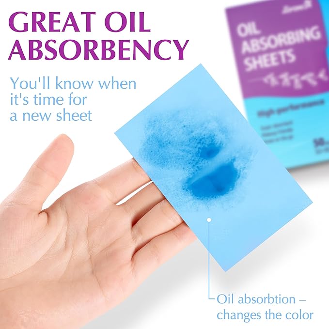 Premium Oil Absorbing Sheets for Face - 6 Oily Skin