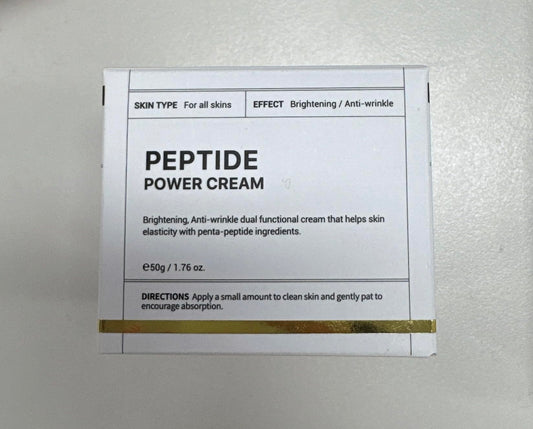 bom COSMETICS Peptide Power Cream 1.76 Fl Oz, Daily Moisturizing Cream with Peptide and 99% Pure Gold for Hydration, Collagen Support to improve Skin Texture, Skin Barrier Care, Korean Skincare