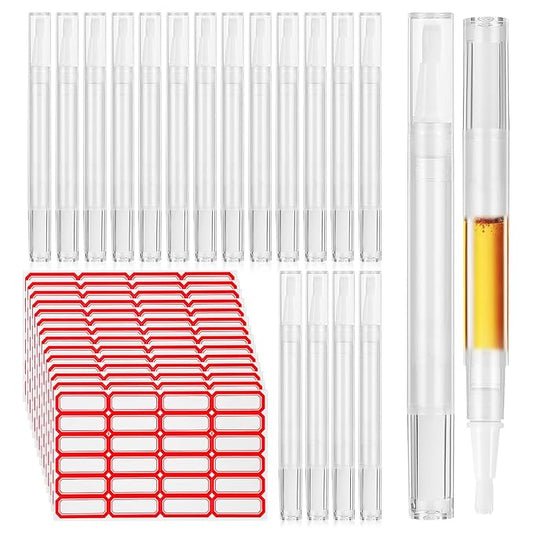 Beaupretty 40pcs 3ml Cuticle Oil Pen with Stickers 3ml
