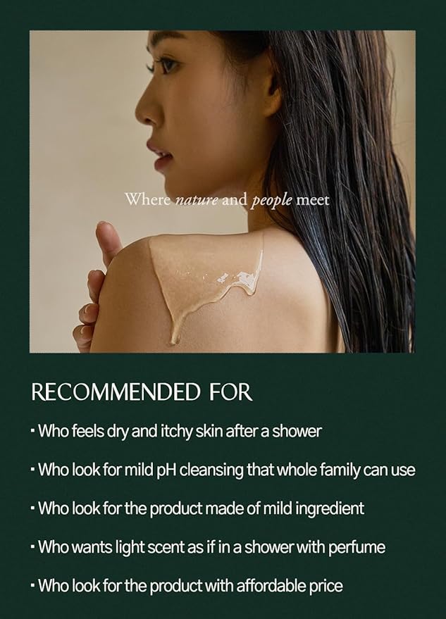 laferme Low pH balanced Gentle Korean Body Wash with Natural & Organic Ingredients, Hypoallergenic for Sensitive Skin, Moisturizing & Hydrating for Dry Skin, For Women & Men, 33 Fl Oz, Pear & Freesia