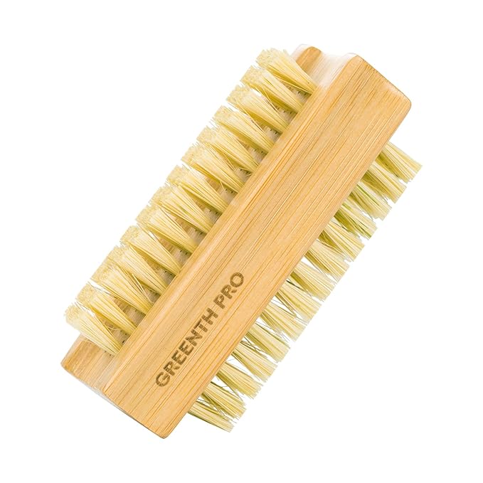 Bamboo nail brush??pcs two-side firm