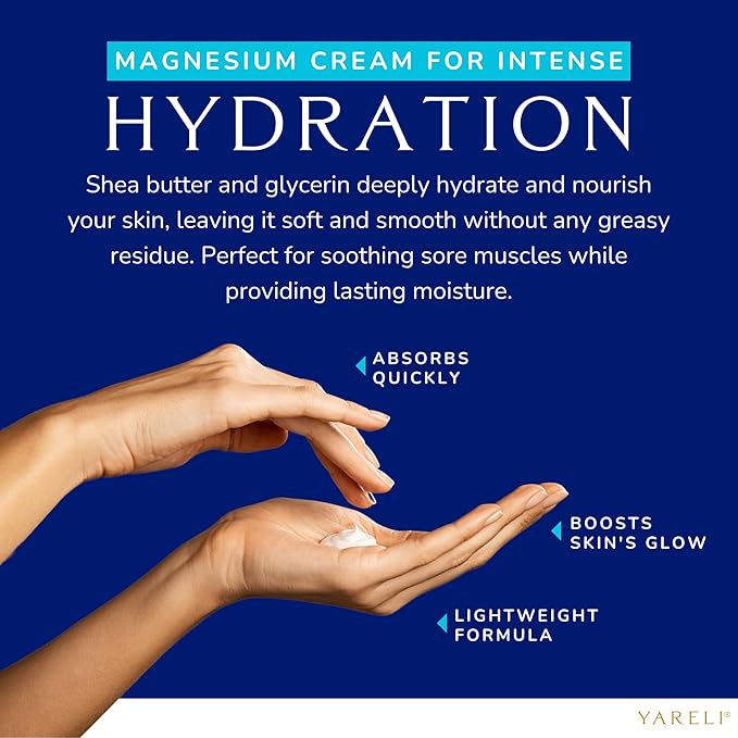 Magnesium Cream for Pain & Sleep Support - Topical Lotion with Arnica, MSM for Leg Cramps, Muscle Tension, Evening Leg Relaxation - Safe for Adults (4 Fl Oz (Pack of 1), Unscented)