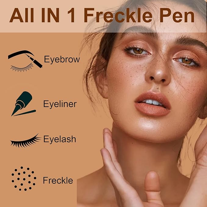 Freckle Pen, Freckle Makeup Pen for Face, Waterproof Skin (Chestnut)