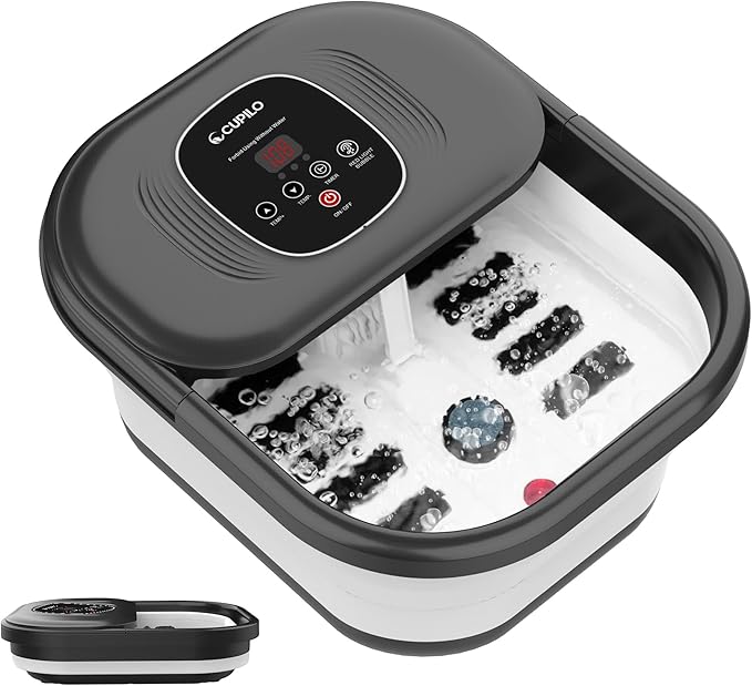 Foot spa bath massager with