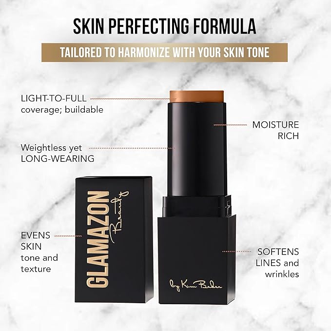 Glamazon Second to None Foundation Stick, Bronze Sable, Natural Finish