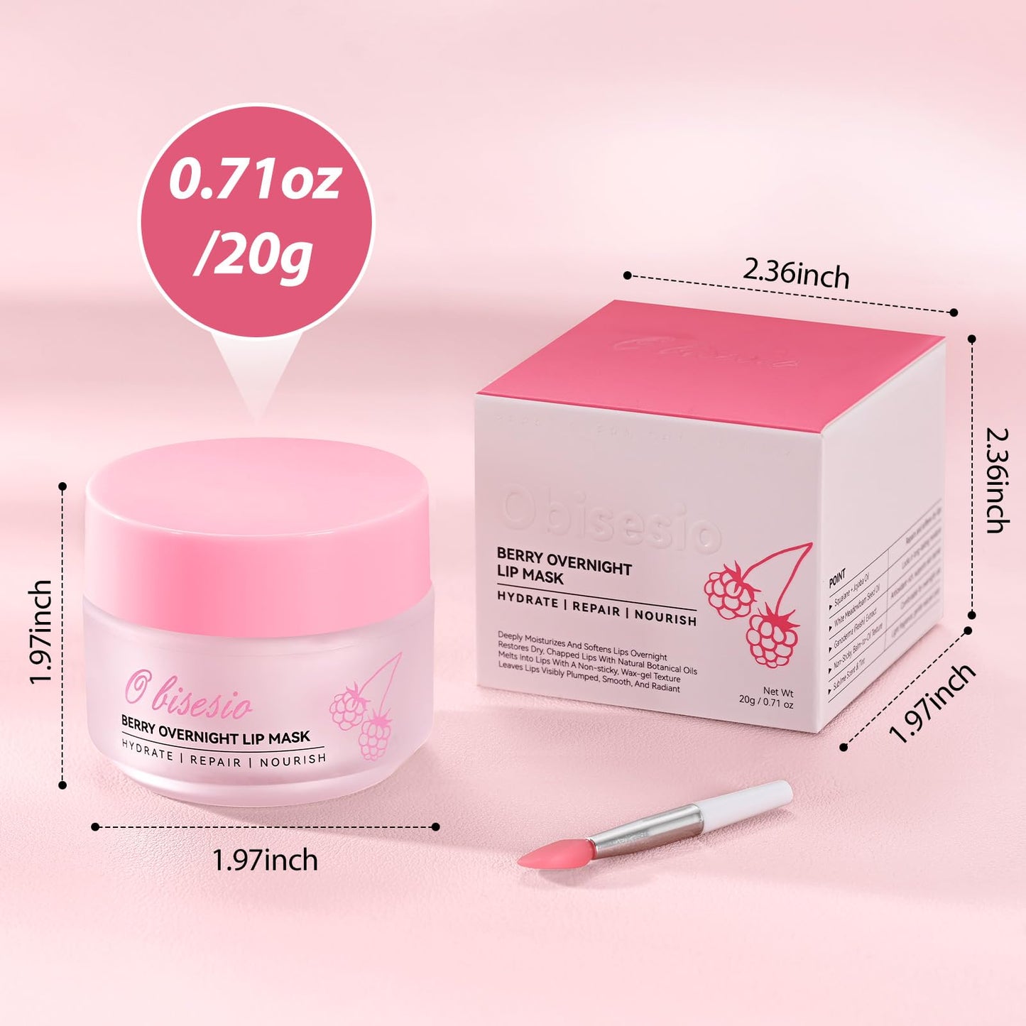Lip Sleeping Mask,Moisturizing Lip Balm Containing Squalane and Jojoba Oil,Lip Care Cream That Provides Long-Lasting Moisture and Deep Nourishment,Fruity-Scented Lip Balm,Light and Non-Sticky.