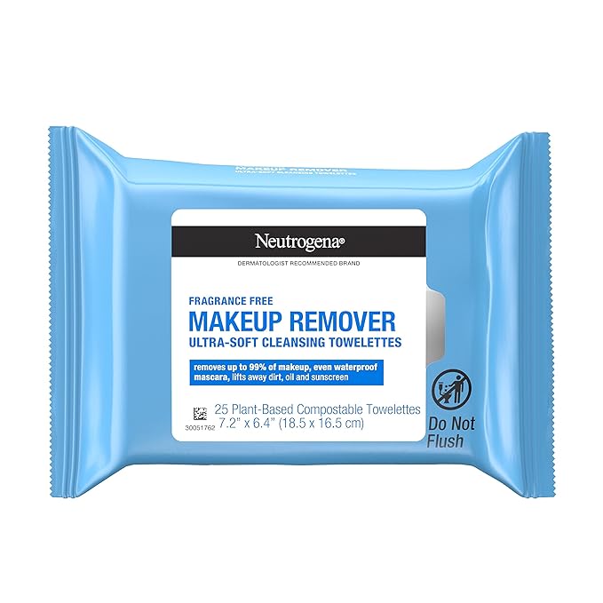 Neutrogena Fragrance-Free Makeup Remover Wipes, Daily Facial Cleanser