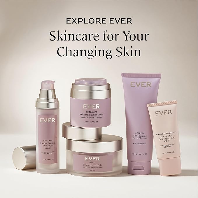 EVER SMOOTH Peptide Lip Therapy Collagen Balm with Coconut, Argan, Camellia Oils - PETAL (Soft, Neutral Pink)