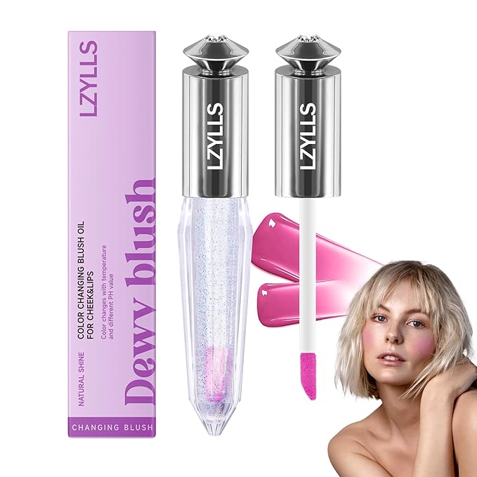 Cream Blush Stick with Brush,Waterproof Multi Cream Blush Skin D1