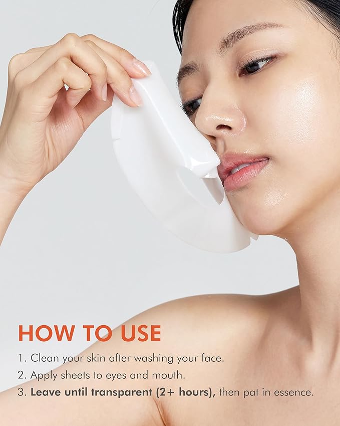 DERMAL Vitamin Hydrogel Melting Jelly Gel Mask 4ea - Korean Overnight Face Mask with Vitamin Complex - Anti Aging & Evens Skin for Radiant Skin - Korean Skincare