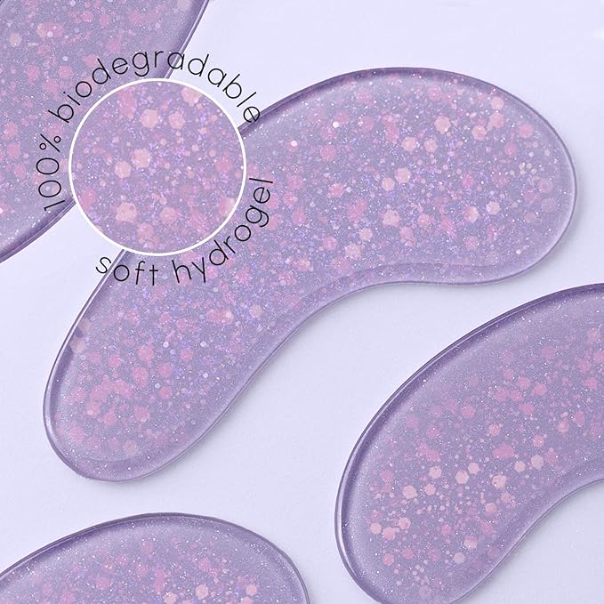 MAREE Violet Eye Gels - Marine Collagen Under Eye Patches for Puffy Eyes - Undereye Mask Patches for Women - Moisturizing Gel Eye Masks with Grape Water - Gel Pads