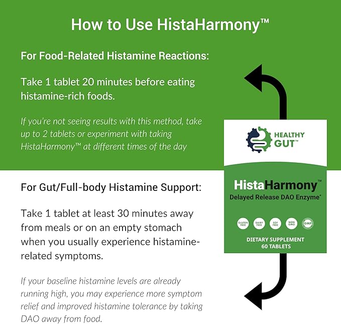HistaHarmony | Delayed Release DAO Diamine Oxidase Histamine Support Enzyme | 30,000 HDU | 60 Servings