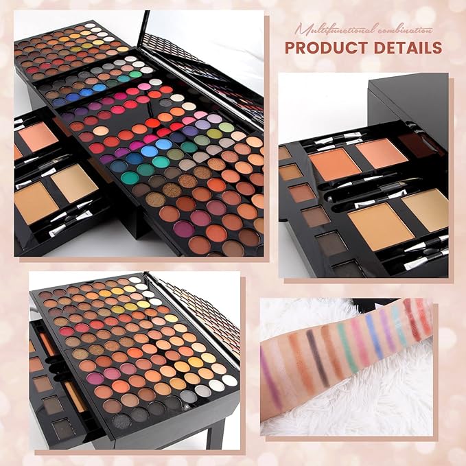 190 Colors Cosmetic Make up Piano Box Set,Combination