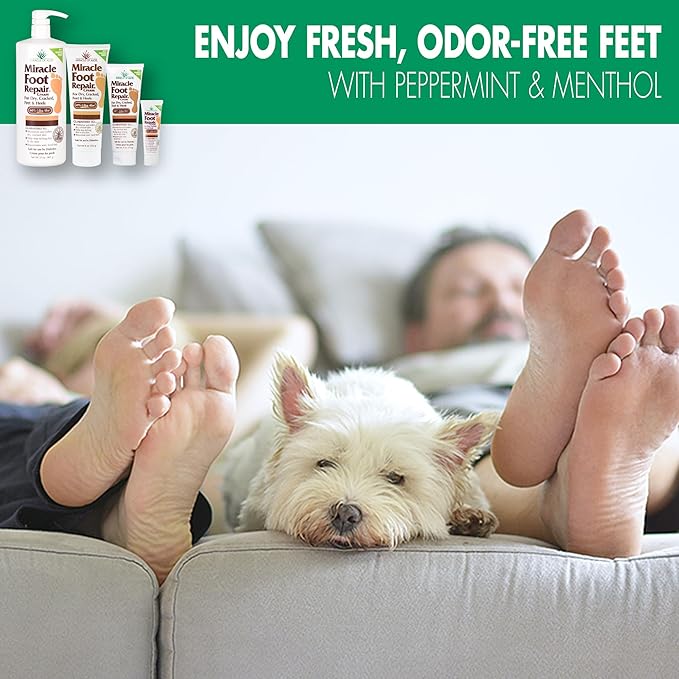 Miracle Foot Repair Cream, (1 oz / 3 Pack) Repairs Dry Cracked Heels and Feet, 60% Pure UltraAloe Moisturizes, Softens, and Repairs