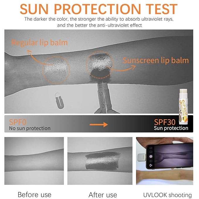 Spf 30 Lip Balm, 3Pcs Sunscreen Gilrs