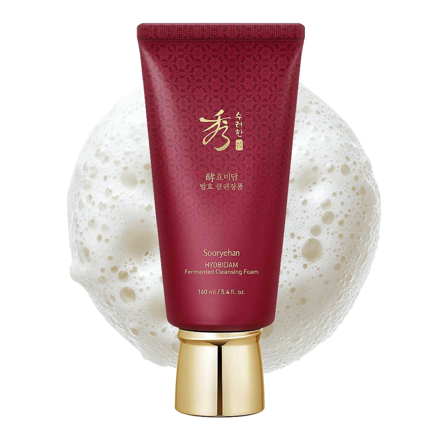 Sooryehan Hyobidam Fermented Cleansing Foam (5.4 fl oz) - Korean Skincare for Thorough Cleansing, Moisture Retention, and Softening Effects. with Baekhyodan™ to Remove Impurities