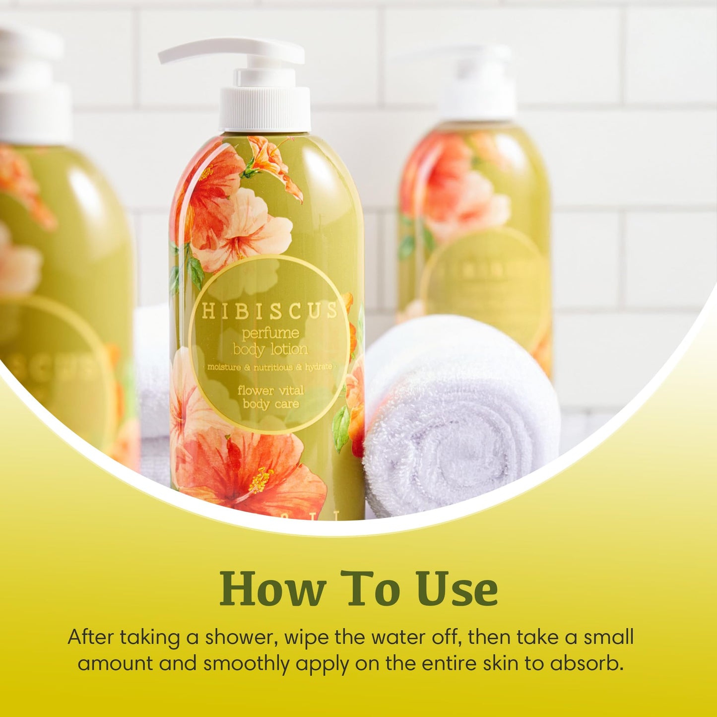 Jigott - Hibiscus Perfume Body Lotion 16.9 FL OZ/500ml, Korean Beauty Skincare Product, Hydrating & Nourishing Daily Moisturizer for Soft Skin.