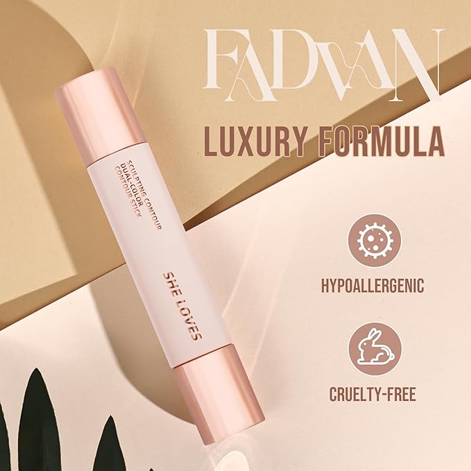 Contour Stick, Highlighter Makeup, 2 in 1 Cream Face (01#)