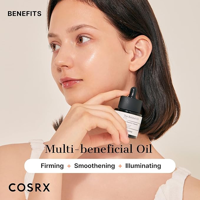 COSRX Retinol 0.5 Oil, Anti-aging Serum with 0.5% Retinoid Treatment for Face, Reduce Wrinkles, Fine Lines, & Signs of Aging, Gentle Skincare for Day & Night, Not Tested on Animals, Korean Skincare