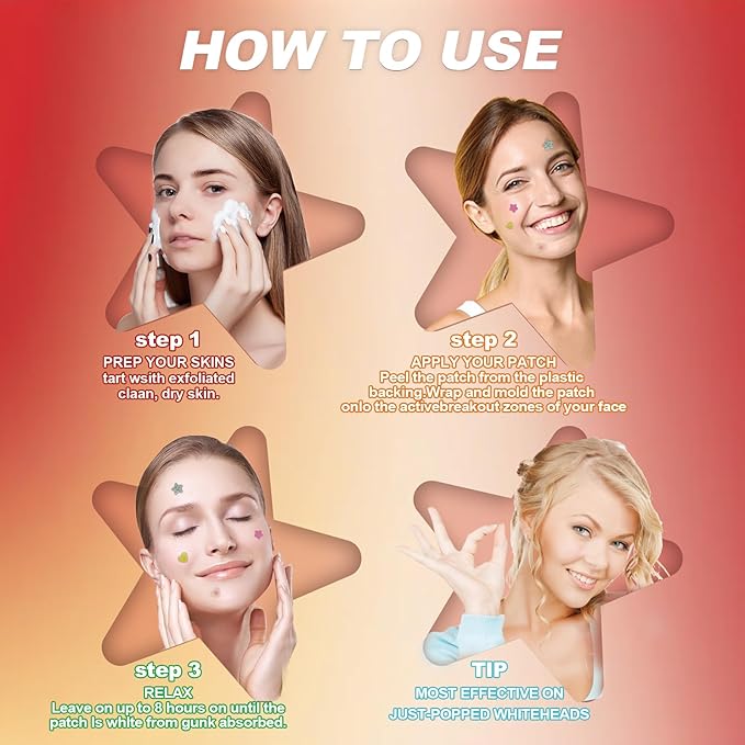 Clear Pimple Patches for Face 3 Size 400 Counts, Hydrocolloid Cute Star Acne Patches for Covering Zits and Blemishes, Zit Patches Spot Stickers Salicylic Acid,Tea Tree Oil, Pimple Popper Tool Kit