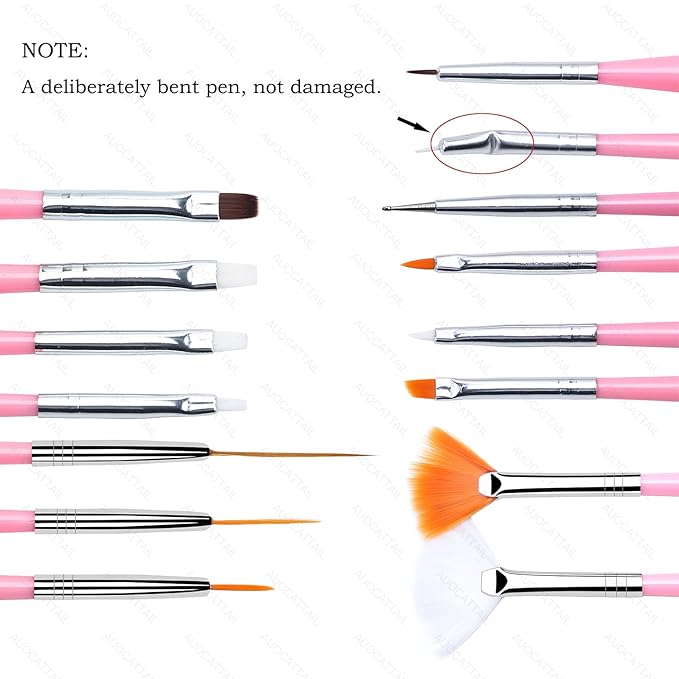 Auocattail nail art tool set
