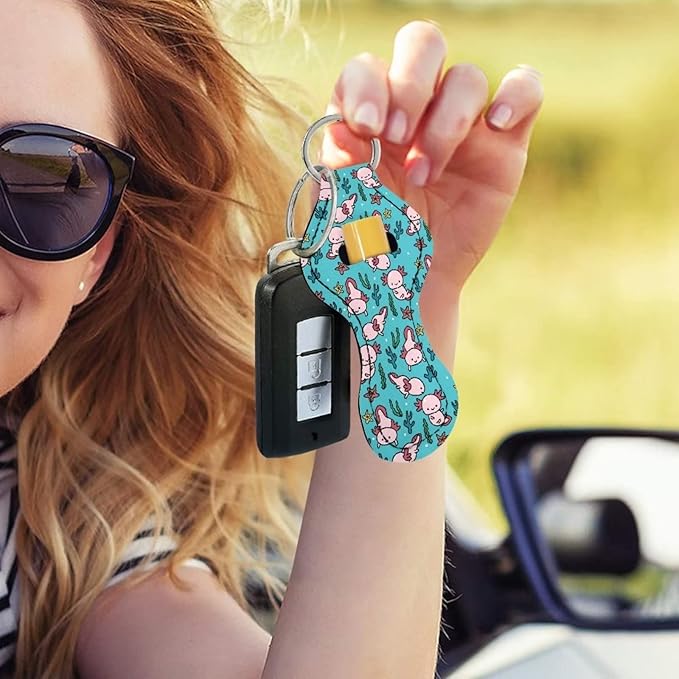 Chapstick Holder Keychain for Lipstick Lip Girls