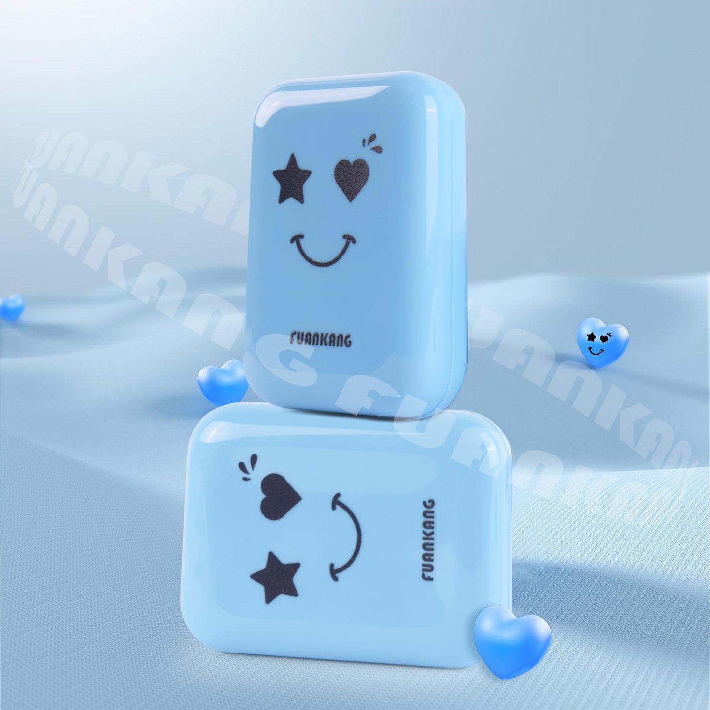 FUANKANG Pimple Patches for Face, Colorful Hydrocolloid Patches for Covering Zits and Blemishes, Cute Round Teardrop Heart Acne Patch, 104 Count (With a mirror case)